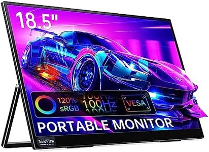 18.5 inch Portable Monitor, InnoView 100HZ 120% sRGB 1080P FHD IPS Large Portable Monitor for Laptop USB C HDMI HDR Gaming Monitor with Kickstand & VESA Travel Monitor for Mac PC Xbox PS4/5 Switch