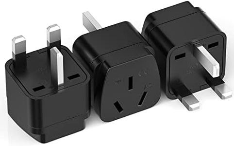 YUESEC UK to Australia Adapter, 3 Pack Universal Travel Adapter AUS NZ to UK Power Plug Adaptor, Australia/China/New Zealand/Argentina to British Converter Plug Adapter,Type I Plug, Black