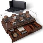 Elevate Your Watch Collection with The Collector – Premium Watch Display Case for 7 Watches – Birthday Gift for Men – Wooden Mens Watch Box & Watch Case – Lifetime Assurance Included