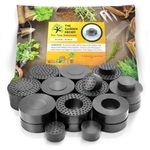 The Garden Gecko Little & Large Invisible Pot feet for outdoor plant pots and flowers | A plant caddy with floor grip | 20 PACK dual size