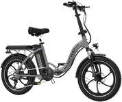 HITWAY E Bike Electric Bike, 250W/36V/12Ah Battery E-Bicycle 20 Inch Fat Tire Folding Electric Bicycle for Adult, Max.Mileage 35-90km