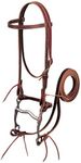 Weaver Leather Latigo Leather Browband Bridle with Single Cheek Buckle Burgundy, Horse