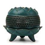 plainele Incense Burner with Incense Stick Holder, Smudge Bowl,Handmade Ceramic Incense Burner Use for Stick or Coil Incense and Sage Cones (Lotus 01)