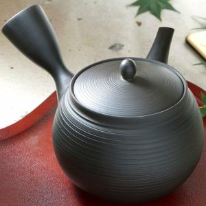 Tokoname ware Tea kkiri Tea Smoke Black – Made in Japan