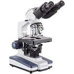 AmScope 40X-2500X LED Lab Binocular Compound Microscope with 3D-Stage with 50pc Blank Slides