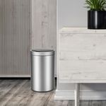 FAWES Automatic Sensor Dustbin Touch-Free Motion, Stainless Steel for Home, Office, Bathroom, Kitchen etc - 12 Litre (Silver)