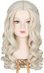 M MISS U HAIR White Queen Princess Wig Kids Long Curly Platinum Blonde Child Halloween Costume Cosplay Wig