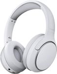 TONEMAC H2 Bluetooth Over Ear Headphones, 50H Playtime,Lightweight Wireless Bluetooth Earphones, Wireless Headphones with Mic, Deep Bass for Home Office Cellphone PC Ect. (White)