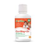 KidzVita - Calcium, Magnesium, Zinc with Vitamin D - Kids Complex Multivitamin - Maintain Bones, Teeth, Hair, Nails, Skin - Boost Immune Function - Support Energy Metabolism - Tissue Formation - Tasty Even for Picky Eaters - Age 1 to 14 Years - Calm And Relaxed - 475 ML 95 Servings