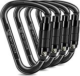 Auto Locking Carabiner Heavy Duty Carabiner 25kN UIAA Certified Climbing Carabiner Climbing Equipment Safety Carabiner for Rappelling, Hammocks, Rescue, Dog Leash, Swing