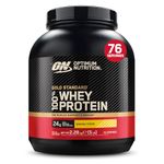 Optimum Nutrition 100% Gold Standard Whey Protein Powder, 24g Protein, Banana Cream, BCAA, low-sugar, Fast-Digesting Isolate for Muscle Gain & Recovery, 2.28 kg, 76 Servings