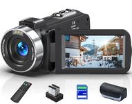 8K 64MP Camcorder Video Camera YouTube Vlogging Camera 18X Digital Zoom Webcam IR Night Vision WiFi 3.0”Touch Screen Camcorders with Microphone, 32G SD Card, Remote Control and 2 Batteries