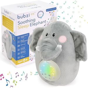 Baby Soother Cry Activated Toys Elephant White Noise Sound Machine, Toddler Sleep Aid Night Light, Unique Baby Girl Gifts & Baby Boy Gifts, Portable, New Baby Gift, Gender Neutral