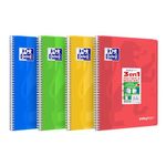 Oxford EasyBook Spiral-Bound Notebook Large Format 24 x 32 cm 160 Pages Large Squared Ruled Random Colour