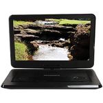 Sylvania 15.6" Swivel Screen Portable DVD Player with USB & SD Card Slot & Rechargeable Battery - SDVD1566, Black