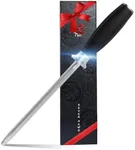 TUO Knife Sharpening Kit Honing Steel 8 Inch Knife Sharpeners for Kitchen , Knives Sharpener Steel Honing Rod, German X50CrMoV15 Honing Steel with Full Tang Pakkawood Handle, BLACK HAWK SERIES