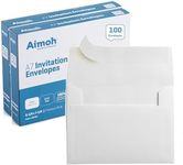 100 White A7 SELF Seal 5x7 Envelopes - Fits 5 x 7 Invitations, 5.25 x 7.25, White, 100 Pack (36750-100)