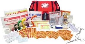 Dixie EMS First Responder Fully Stocked Trauma First Aid Kit – Red