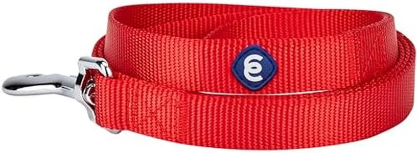 Blueberry Pet 2,5cm x 120cm Large Classique Solide Rouge Rouge Nylon Laisse pour Chien. Collier et Harnais Assortis Vendus séparément
