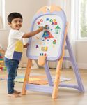 Lifelong Cuppy Easel Board for Kids, Height Adjustable Standing Drawing & Writing Board with Magnetic Numbers & Math Signs, Marker & Duster for Home Learning, Age 2–6 Yrs (LLCWEBK03)