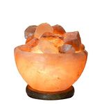 Natural Himalayan Salt Lamp Bowl Hand Crafted by Ambient Authentic Natural Crystal Salt Rock with UL Listed Dimmer Switch…