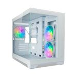 TECWARE VXN Evo mATX Infinity View Case White w/ 3 x (2 x Reverse Bladed) ARGB Fans Daisy Chain/Motherboard connector for Sync