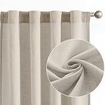 jinchan Linen Curtains 84 Inches Lo