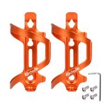 Chooee Bike Water Bottle Holder，Bike Water Bottle Cage for MTB/Mountain Bike 2-Pack,Orange