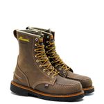 Thorogood 1957 Series 8” Waterproof Moc Toe Work Boots for Men - Soft Toe, Full-Grain Leather with Comfort Insole and Slip-Resistant Heel Outsole; EH Rated, Crazy Horse - 10.5 2E US