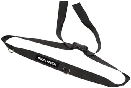 Iron Neck Resistance Band Anchor for Neck Trainer, Exerciser, & Strengthener for Home & Gym Use - Exercise, Workout, & Strength Training Equipment, Home Gym Accessories for Men (Tri Clip Door Belt)