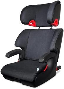 Clek Oobr High Back Booster Seat with Adjustable Headrest, Reclining Design, Latch System, and Retardant-Free Fabric (Mammoth Ziip)