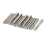 sourcingmap M8x60mm Tight Adjustable Push Rod Double End Thread Stud Silver Tone 20pcs