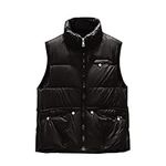 Womens Suitable For Autumn And Winter Solid Color Short Down Vest Quilted Faux Down Vest Women's Outdoor Recreation Vests