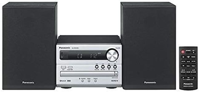 Panasonic SC-PM250EB-S Micro HiFi Compact Stereo System with FM Radio with RDS, 20W Output Power, MP3 & CD Player, USB, Bluetooth, Silver