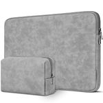 DOMISO 15.6 inch Laptop Sleeve Water-Resistant Carrying Case with Accessory Bag for Lenovo Yoga 720 IdeaPad S510 320 ThinkPad T570 E575/Dell XPS 15/HP Envy Pavilion/15.6" Notebooks,Grey