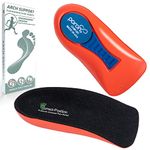 Correct-Position Orthotic Insoles: Plantar Fasciitis Relief | 3/4 Length | Arch Support for Overpronation & Flat Feet - Reduce Heel, Knee, & Back Pain | Men, Women, Kids Running | 1 Pair