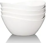 Cibeat 42 Ounce Porcelain Bowls Set of 4 Pack Premium White Ceramic Bowls for Cereal, Soup, Salad, Pasta, Prep, Rice, Ice cream, Microwave & Dishwasher Safe…