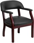 Flash Furniture Diamond Black Vinyl Luxurious Conference Chair with Accent Nail Trim