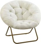 DUMOS Comfy Saucer Chair, Faux Fur 