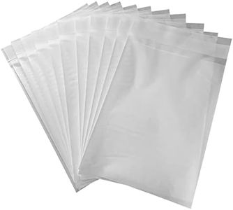 EONJOE 100-pack resealable waxed paper packaging bags for party favors wedding confetti small bussiness food clothes soaf jewelry card -self-sealing glassine pouch bag( 5×7 inch ) white (24F5413)