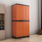 Nilkamal Freedom Plastic Shoe Rack Storage Cabinet (FMSC18) (Rust & Weather Brown)