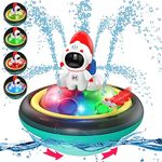 Baby Bath Toys for Toddlers, CRIOLPO Spray Water Toy Rotation Baby Light up Bath Toys, Automatic Induction Sprinkler Shower Toys with LED, Bathtub Pool Bath Toys Gift for 1 2 3 4 5 Year Old Boys Girls