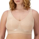 Bali Women's Comfort Revolution Non-Wired Bra with Intelligent Sizes, Almond Aztec, S