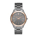 Michael Kors Men's Slim Runway Stainless Steel Quartz Watch, 2-Tone Gunmetal/Rose Gold, MK8576 - Slim Runway