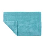 Allure Heavyweight Reversible Bath Mat, 100% Cotton, Super soft, Washable, Large Size 53cm x 85cm (Turquoise)