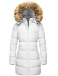 WenVen Women's Winter Thicken Puffer Coat Warm Jacket with Faux Fur Removable Hood M