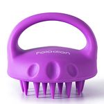 Foladion Silicone Manual Scalp Massager Exfoliator Waterproof Head Scrubber Shampoo Brush Soft and Gentle for Men Women Kids (Purple(Thick Head) 1PC)