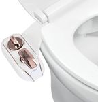 LUXE Bidet NEO 320 Plus - Only Patented Bidet Attachment for Toilet Seat, Innovative Hinges to Clean, Slide-in Install, Advanced 360° Self-Clean, Warm, Dual Nozzles, Feminine & Rear Wash (Rose Gold)