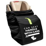 Guiseapue Car Seat Travel Bag for Airplane: Premium Car Seat Bag for Air Travel Fits All Baby Infant Carriers & Booster & Convertible, Portable Carseat Cover, Baby Essentials for Flying