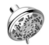 Aquieen 6 Function Water Saving Mist & Rain Overhead Shower Head (Star) - Plastic, Silver, Chrome